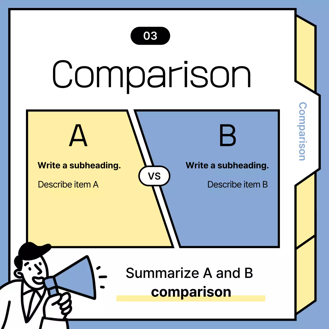 Anúncios de notícias minimalistas em azul claro