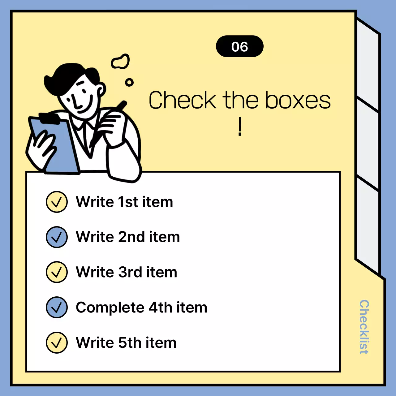 Anúncios de notícias minimalistas em azul claro