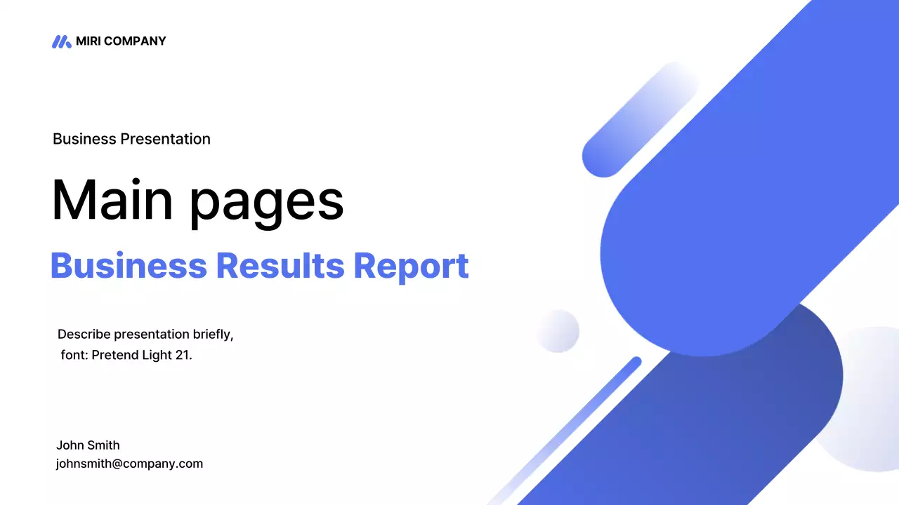 Blue Modern Business Report Analytics