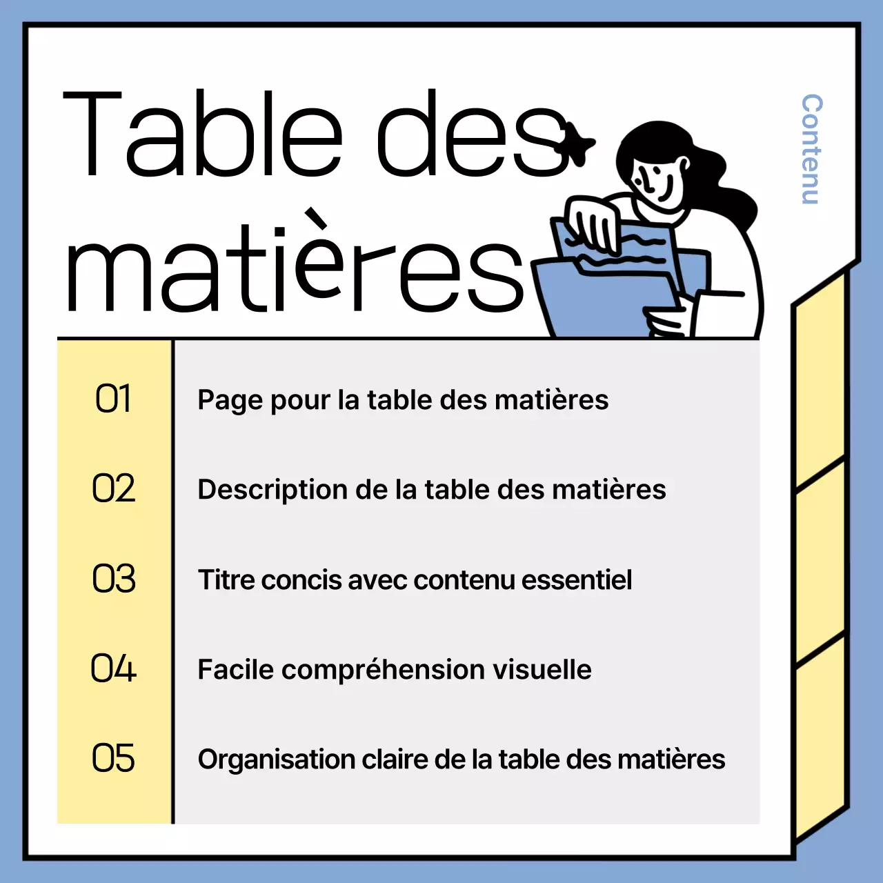 Annonces de nouvelles minimalistes en bleu clair