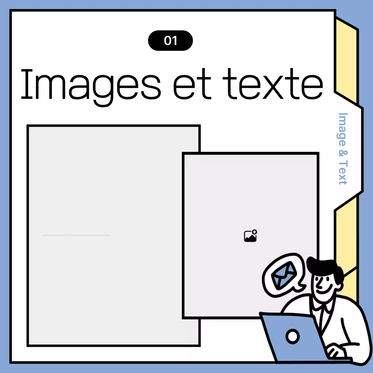 Annonces de nouvelles minimalistes en bleu clair