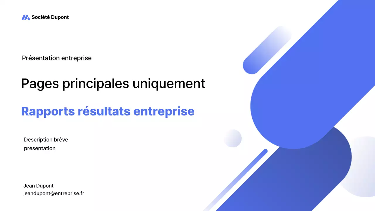 Blue Modern Business Report Analytics