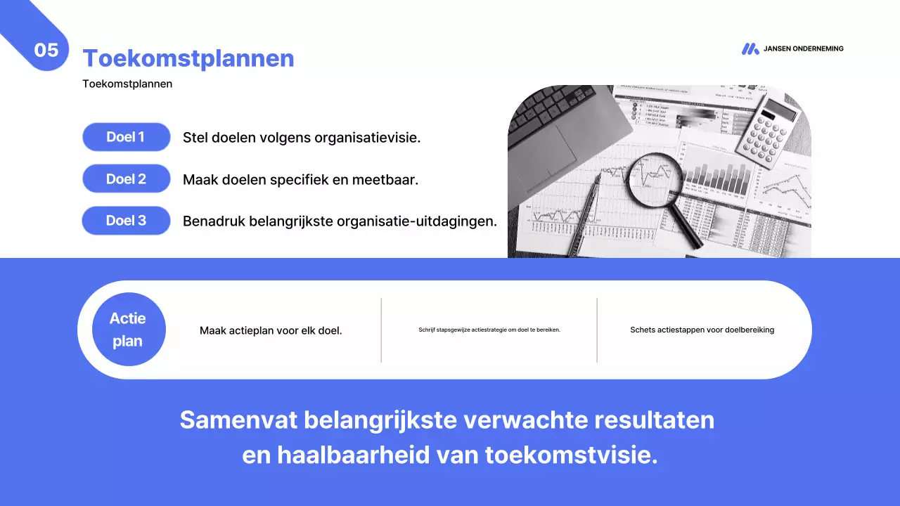 Blauw Modern Zakelijk Rapport Analytics