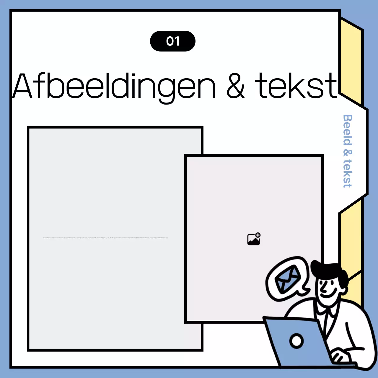 Lichtblauwe minimalistische nieuwsberichten