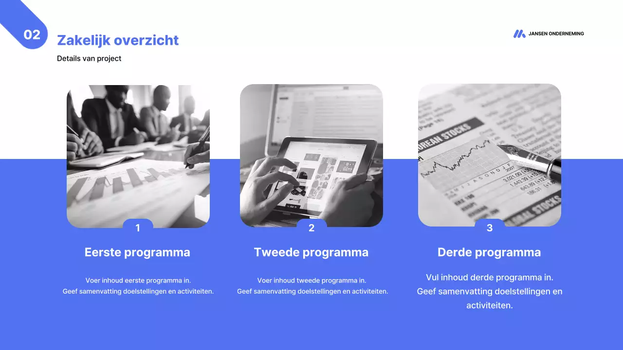 Blauw Modern Zakelijk Rapport Analytics