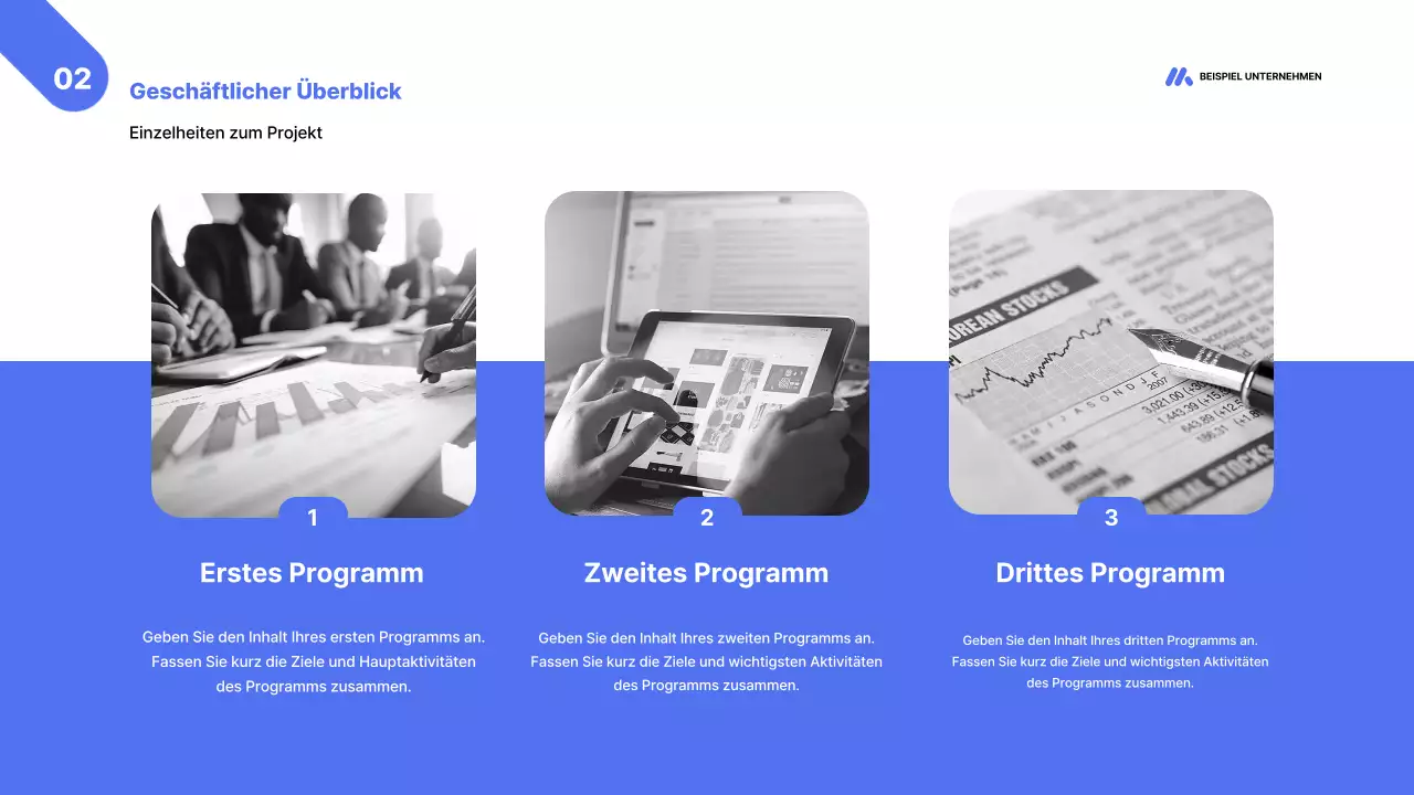 Blue Modern Business Report Analytics