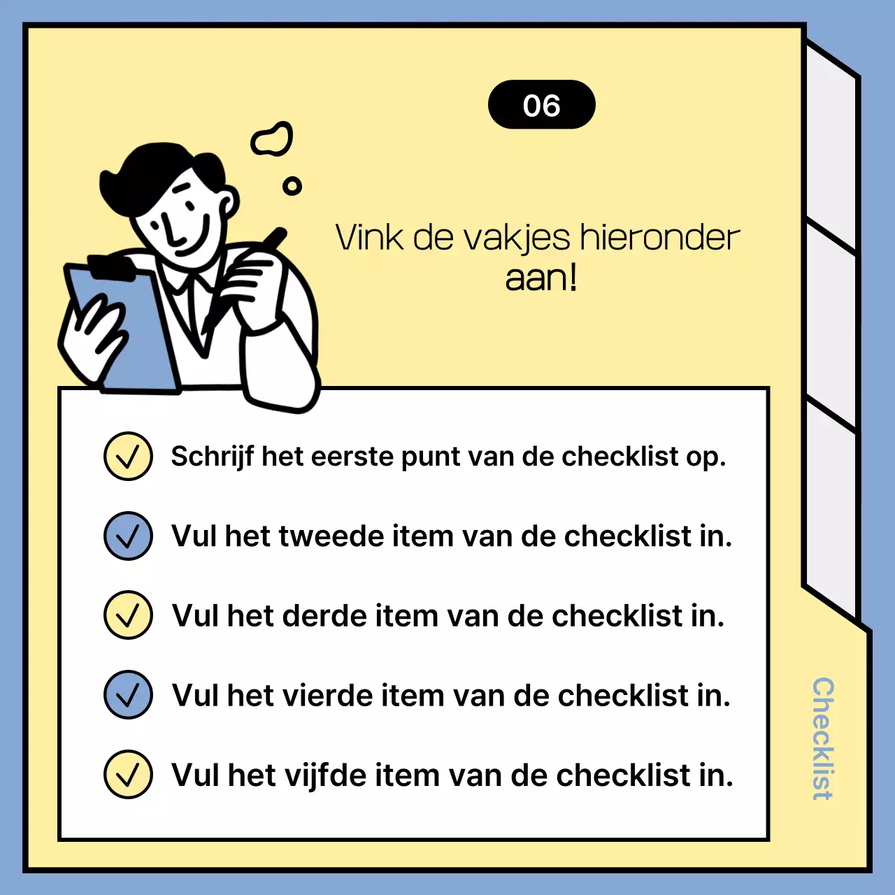 Lichtblauwe minimalistische nieuwsberichten