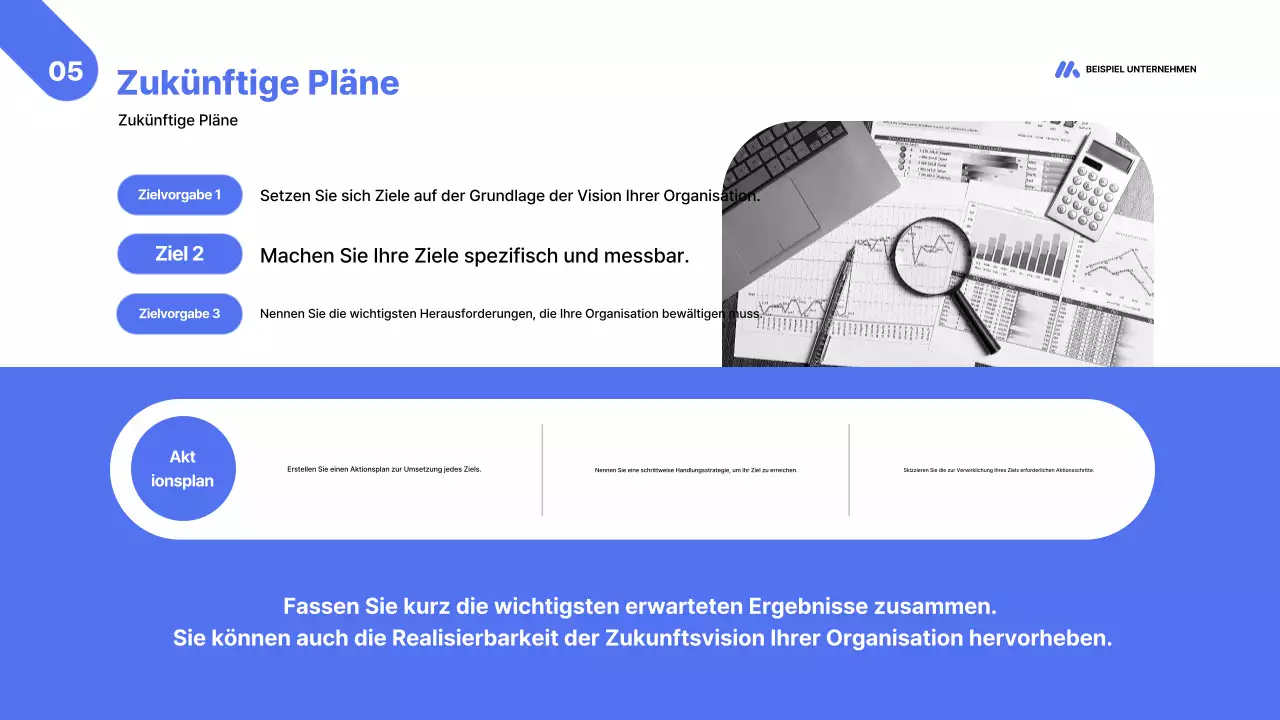 Blue Modern Business Report Analytics