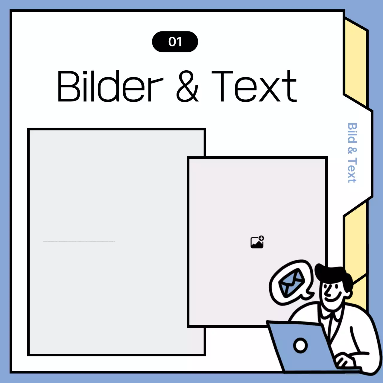 Hellblaue minimalistische Nachrichtenankündigungen