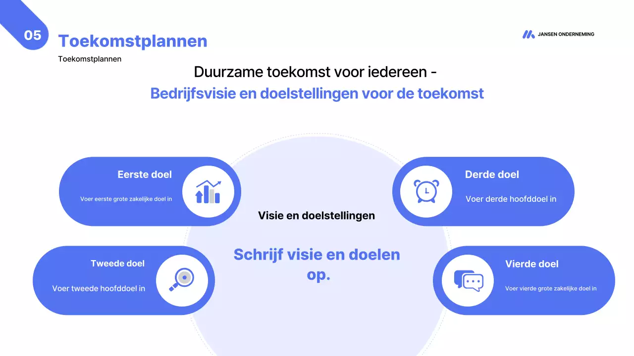 Blauw Modern Zakelijk Rapport Analytics