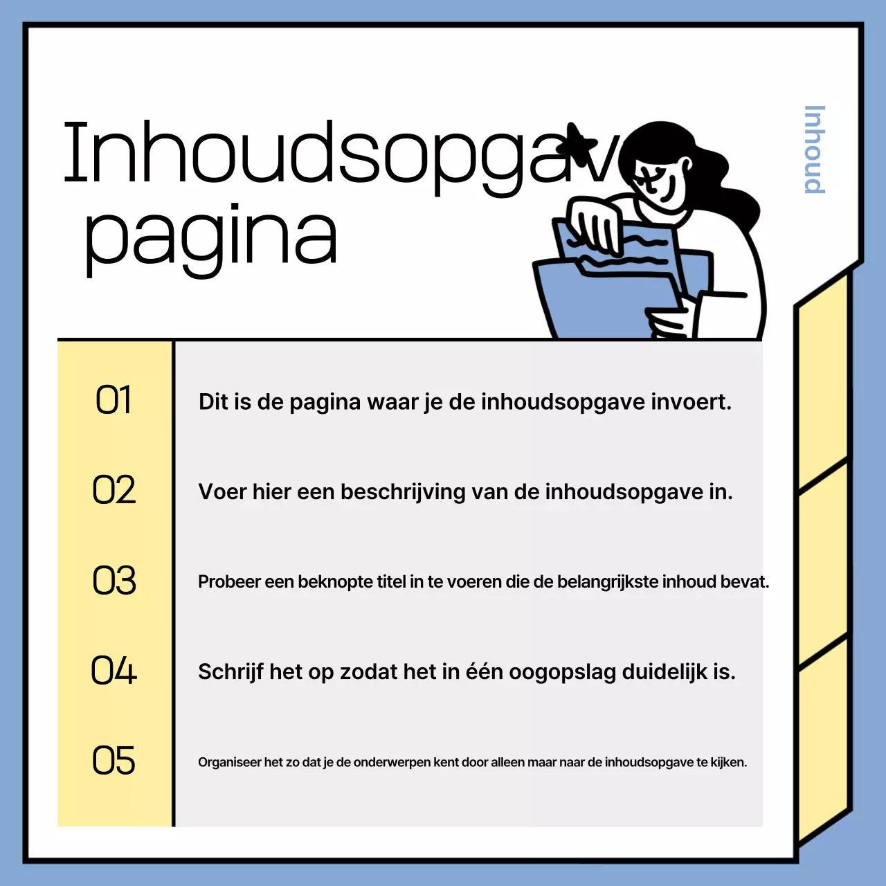 Lichtblauwe minimalistische nieuwsberichten