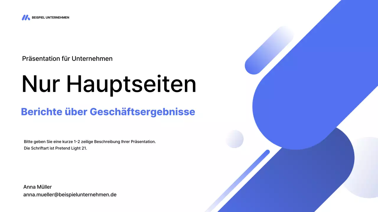 Blue Modern Business Report Analytics