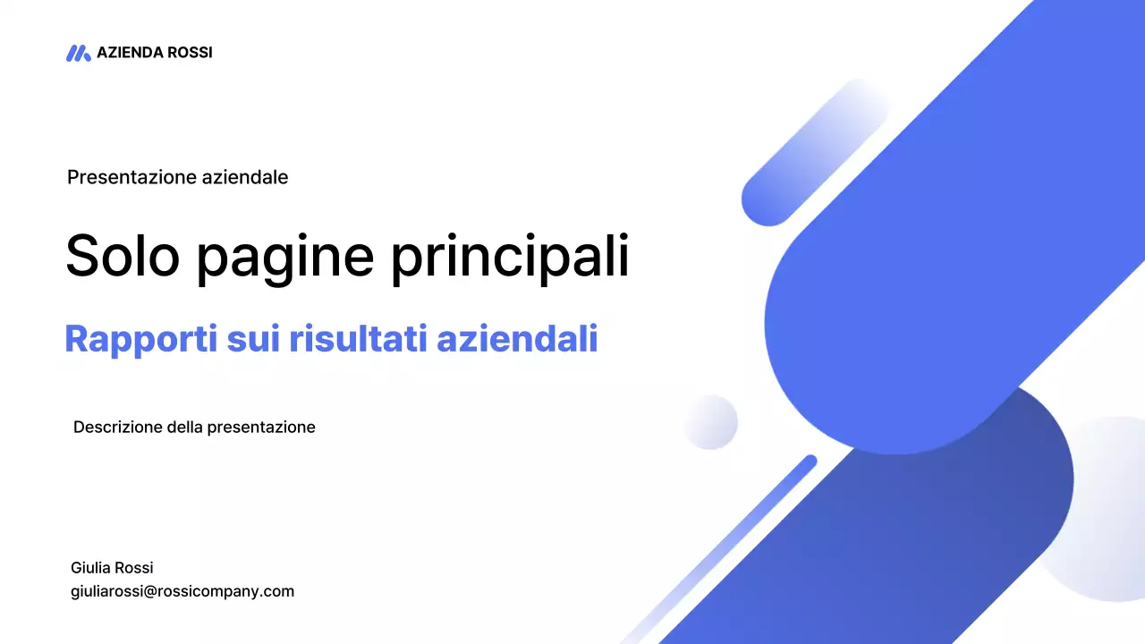 Blue Modern Business Report Analytics