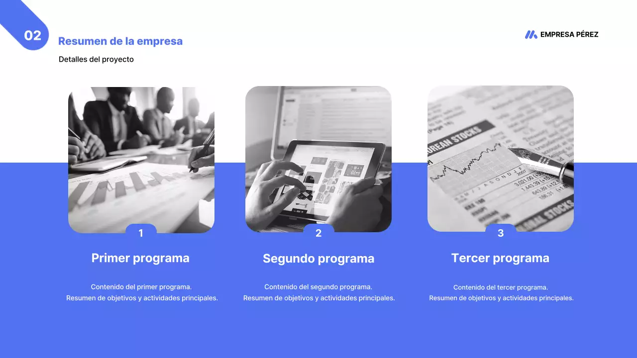 Blue Modern Business Report Analytics