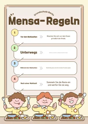 Beige Cosy Sicherheitstipps für die Schule