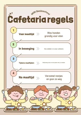 Beige Gezellige School Veiligheidstips
