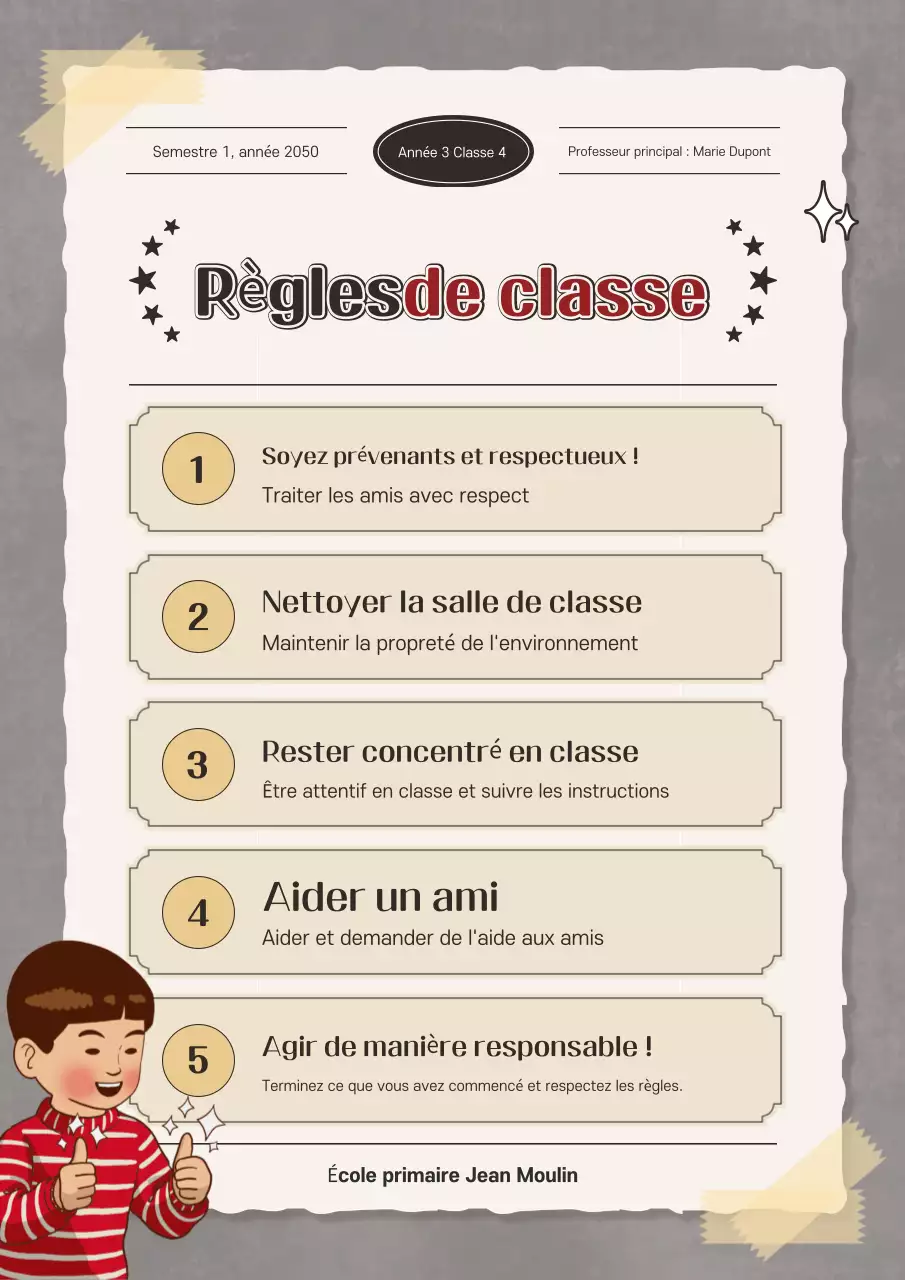 Guide de l'école Grey Vintage