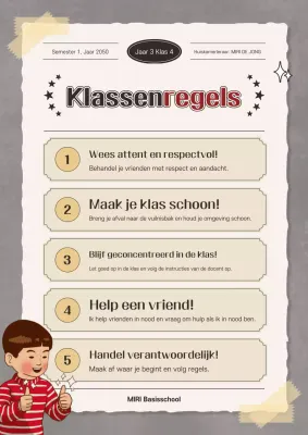 Grijze Vintage Schoolgids