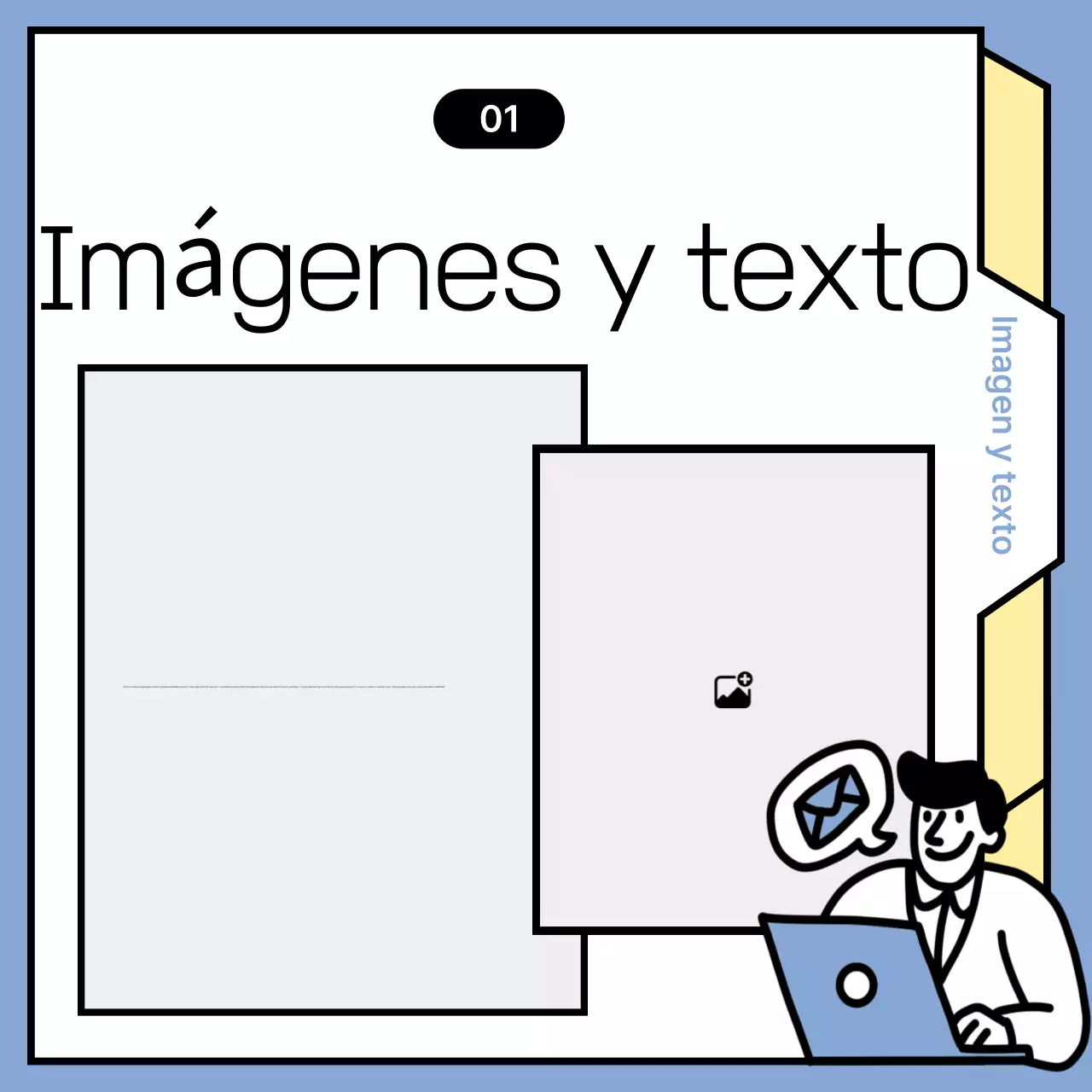 Anuncios de noticias minimalistas en azul claro