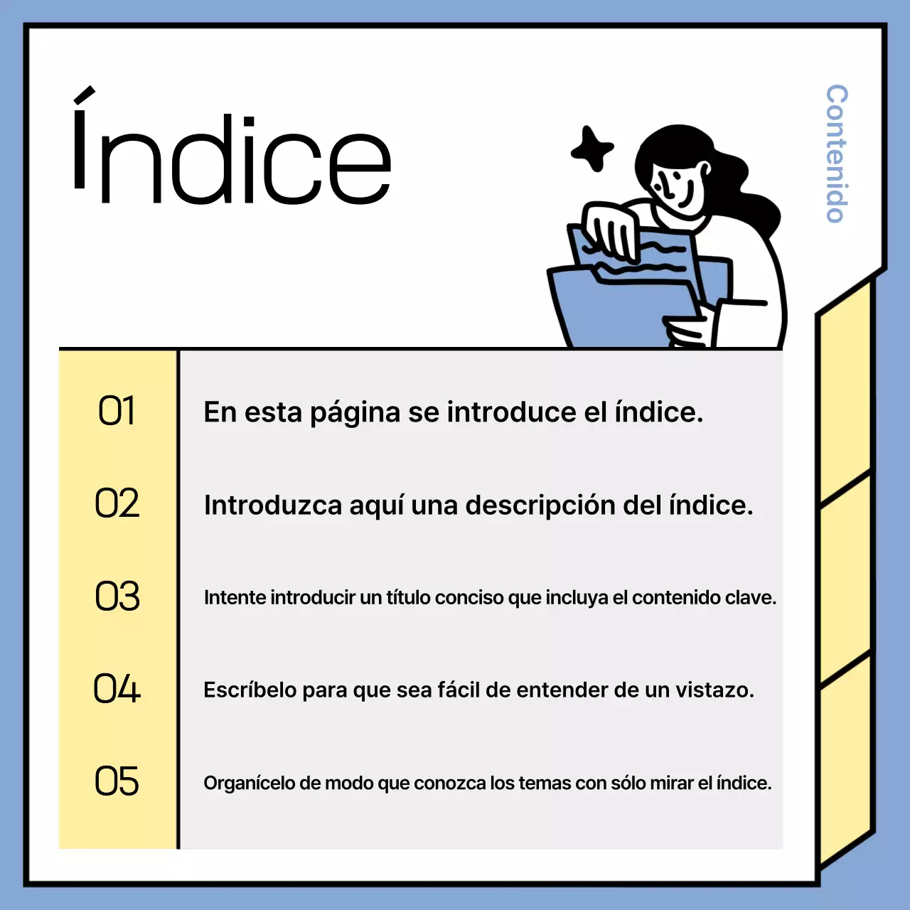 Anuncios de noticias minimalistas en azul claro