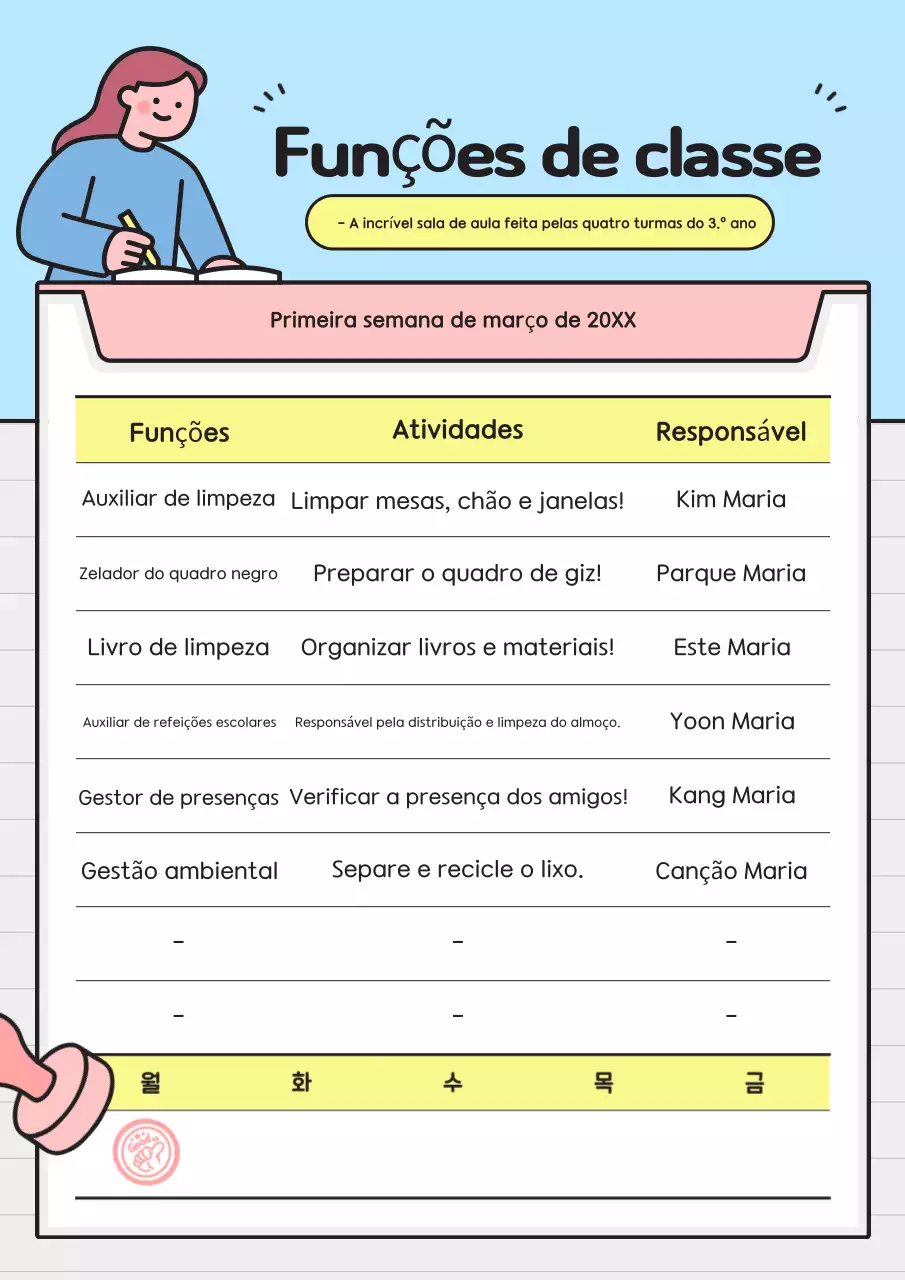Um guia para a vida escolar em azul claro
