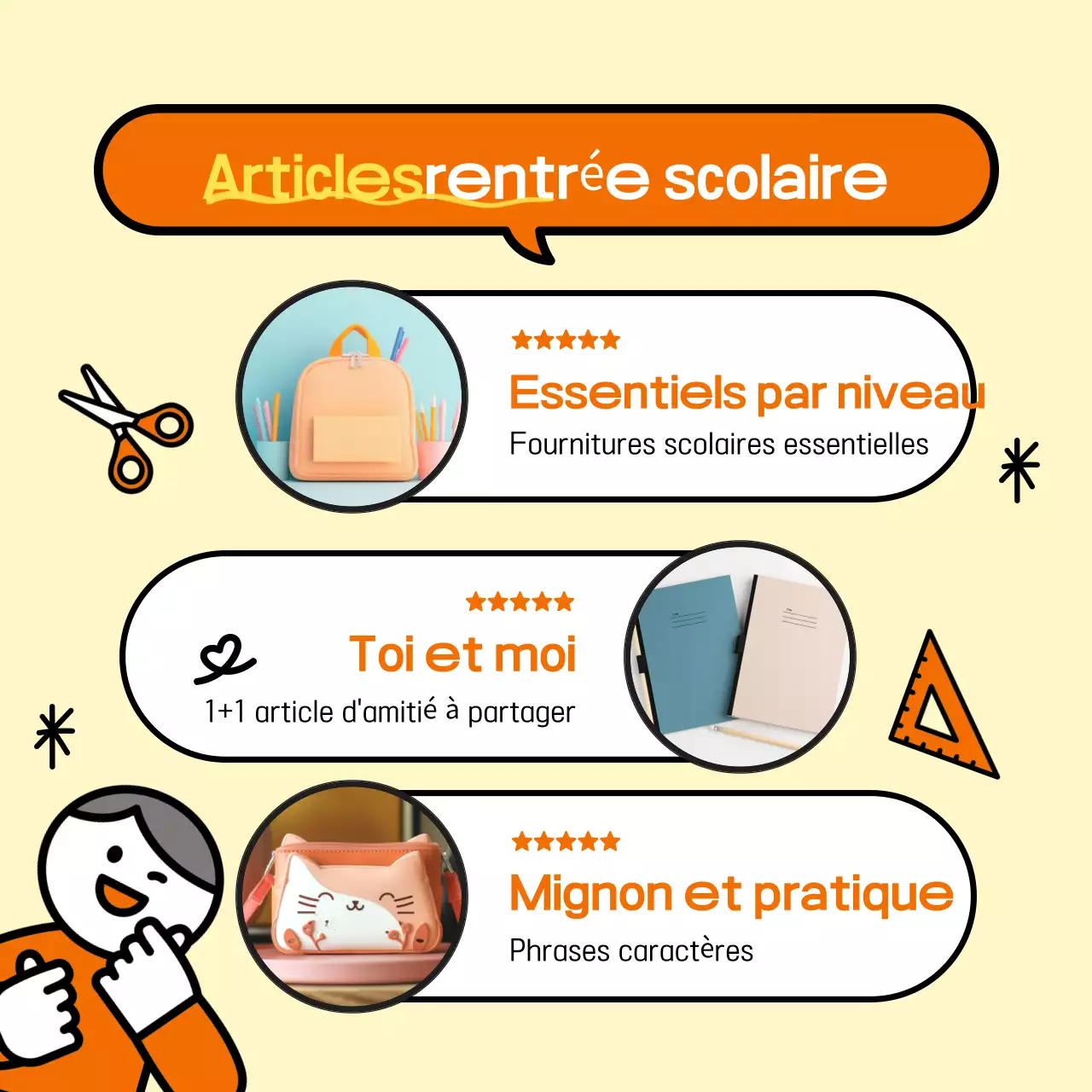 Yellow Simple Back to School Event (événement de rentrée scolaire)