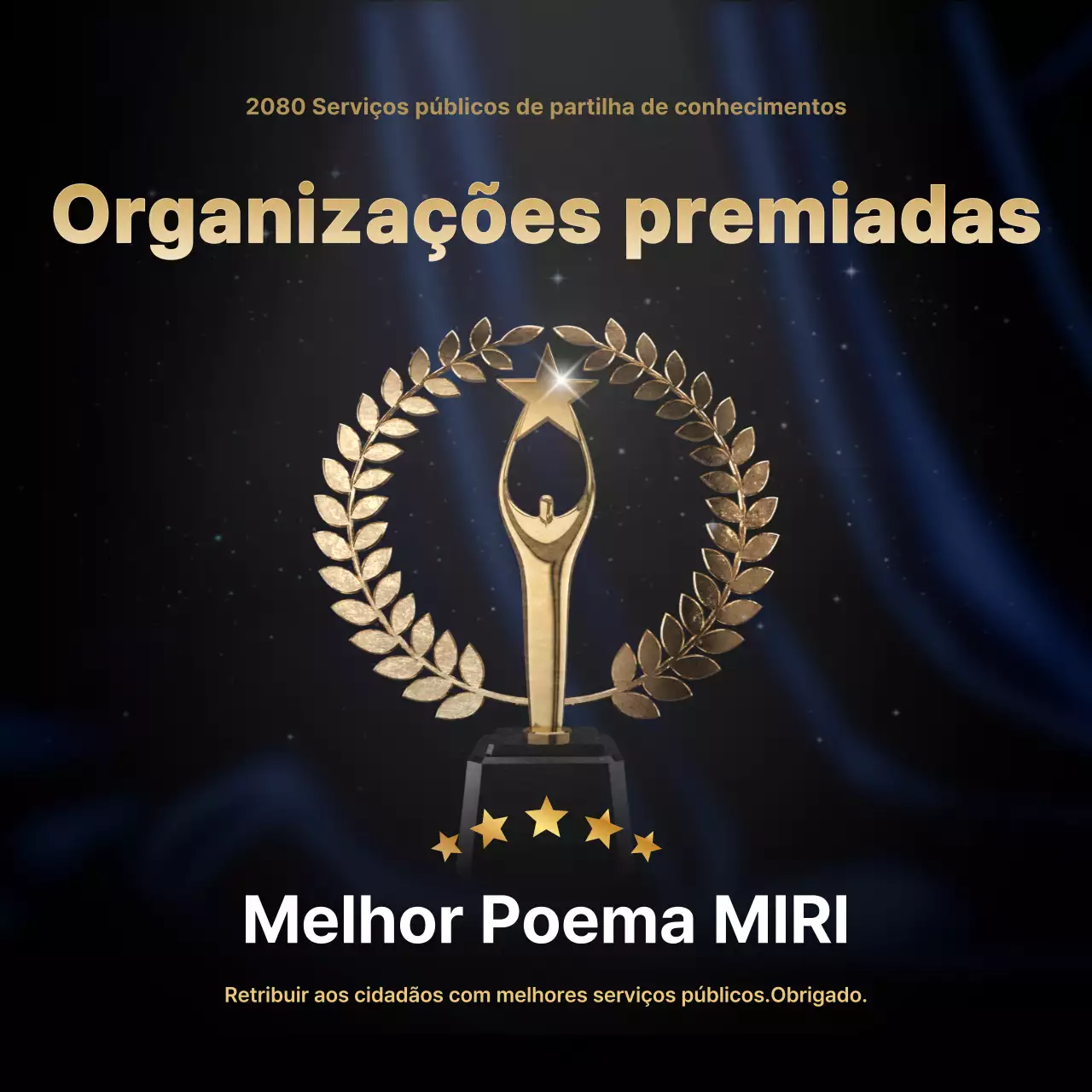 Placa preta de prémios avançados