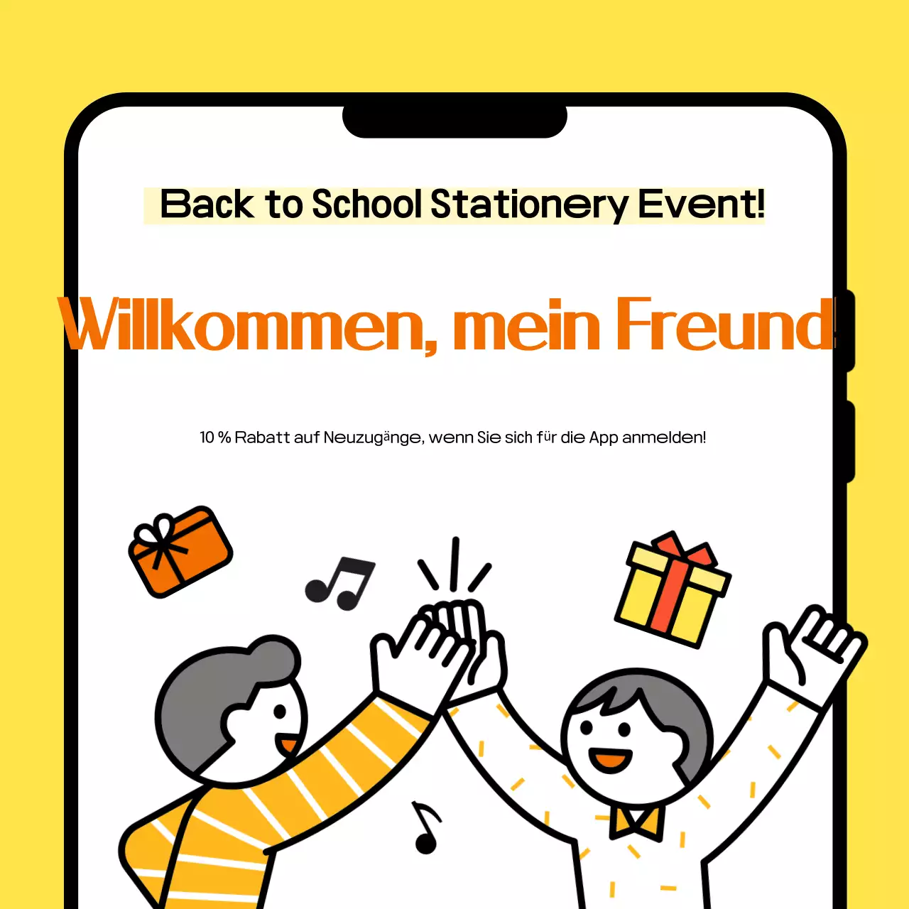 Yellow Simple Back to School Veranstaltung