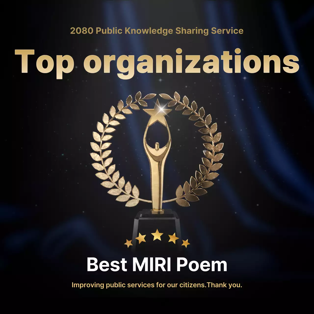 Plakat Penghargaan Tingkat Lanjut Hitam