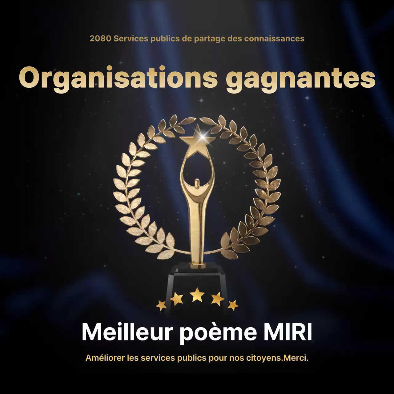 Plaque de récompense avancée noire