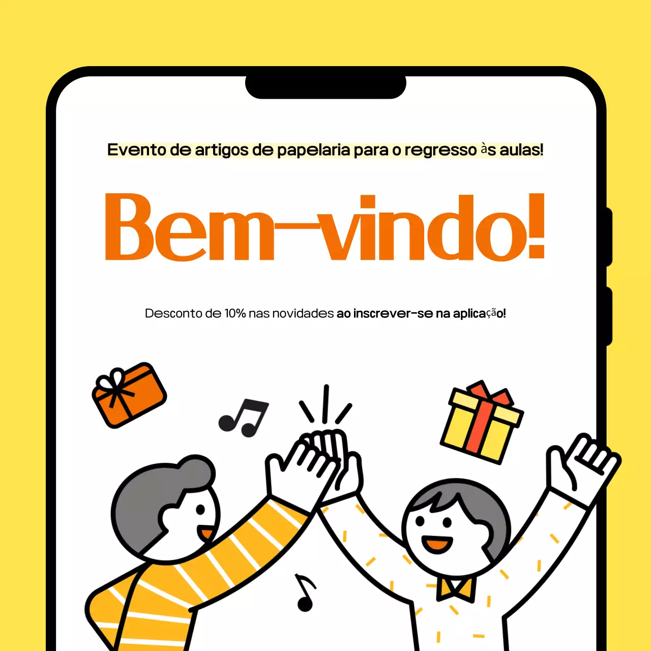 Evento de regresso às aulas Yellow Simple