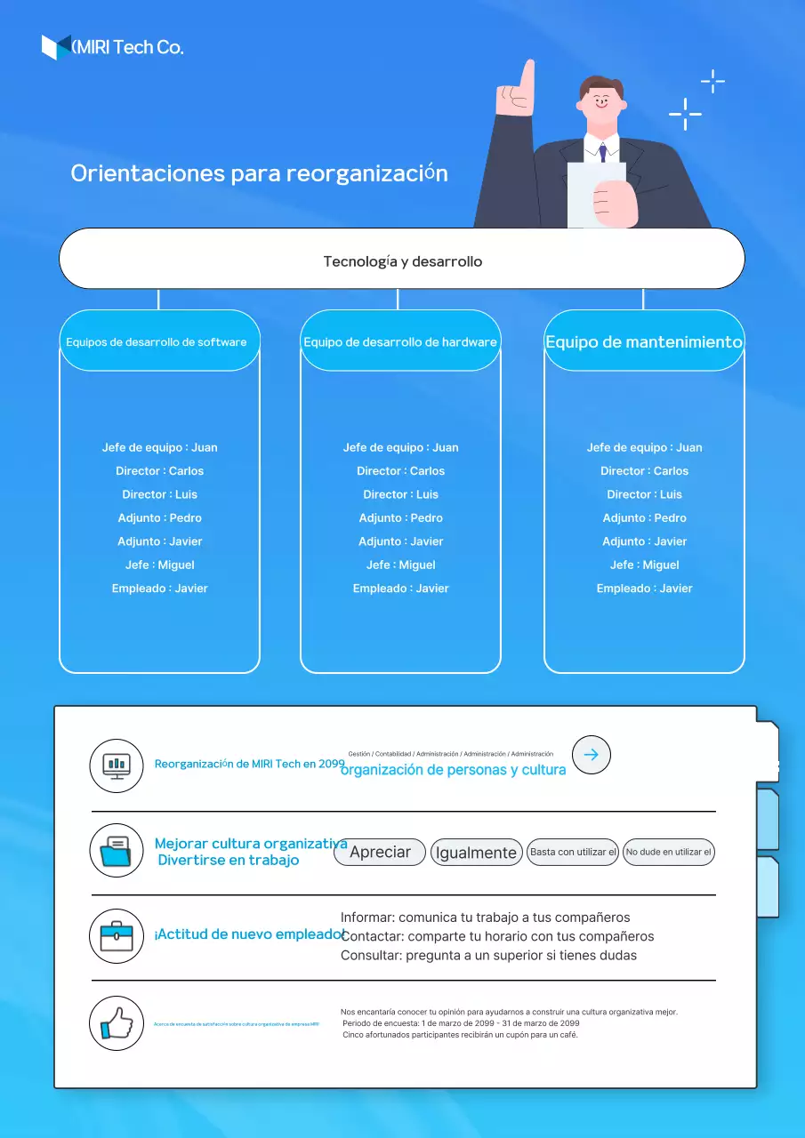 Guía de reorganización Blue Modern