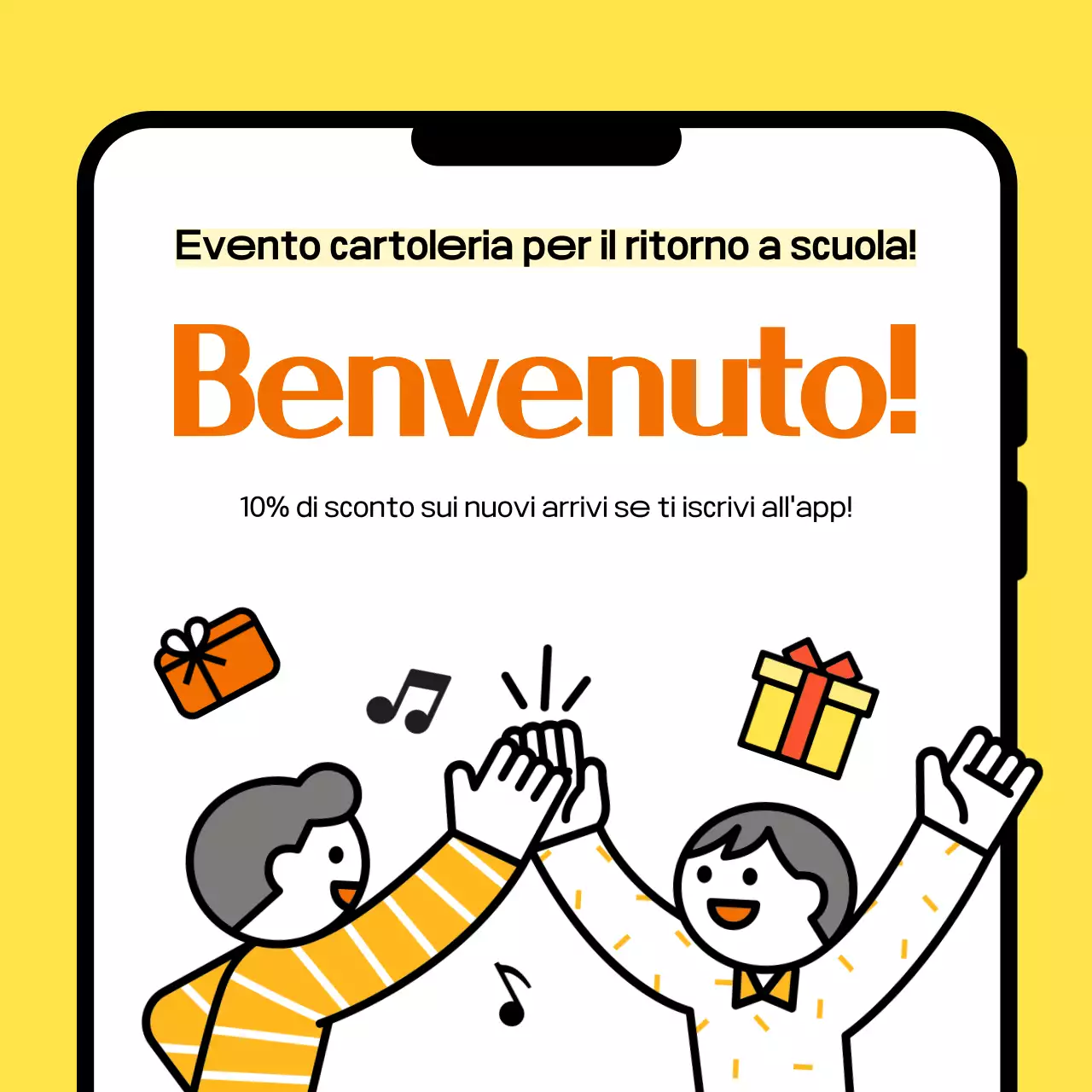 Evento giallo semplice per il ritorno a scuola