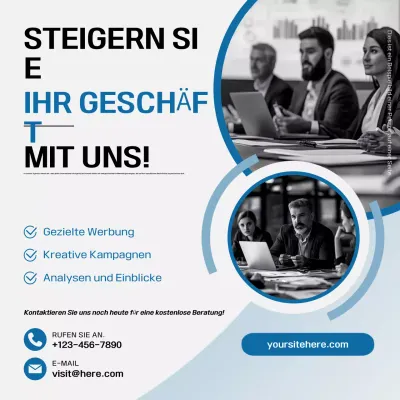Modern Blue Marketing Agentur Förderung Social Media Post