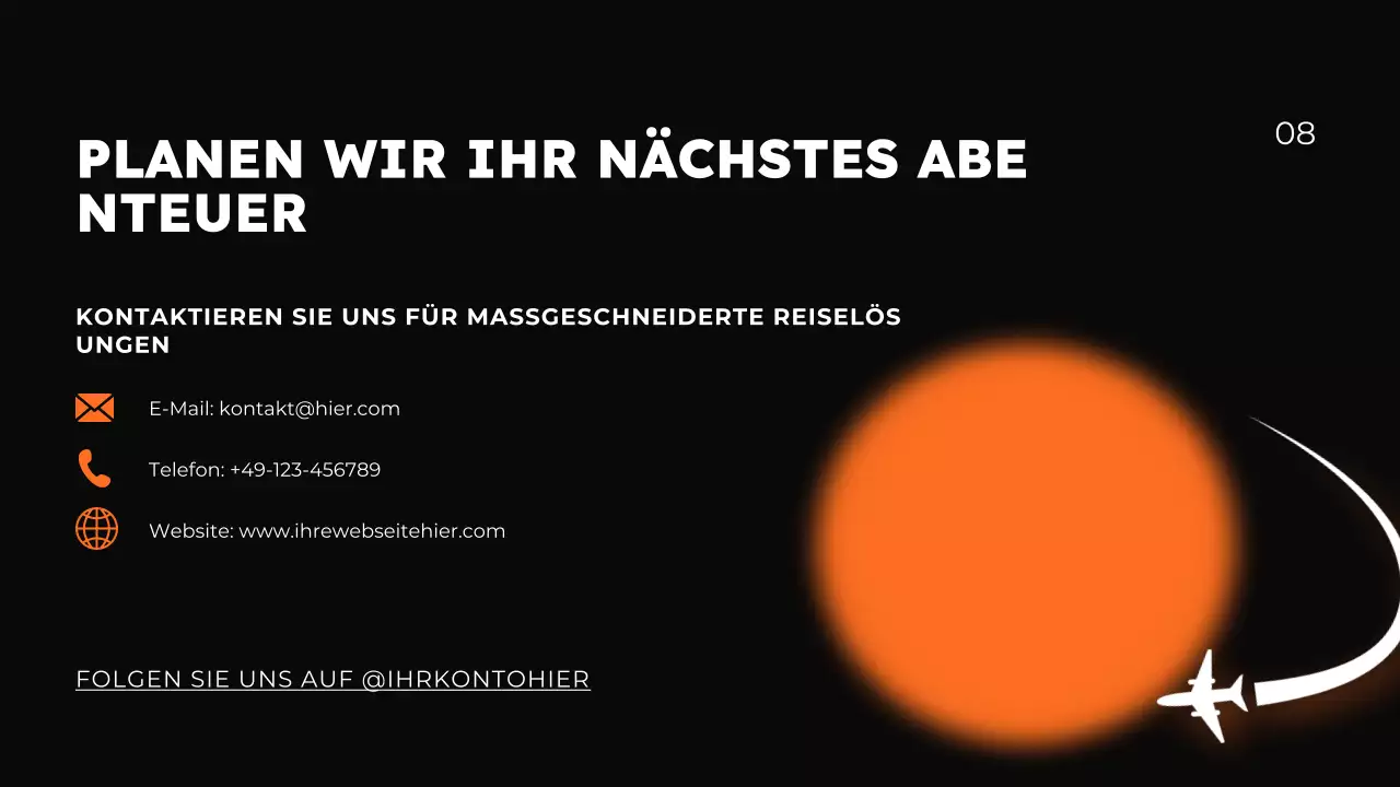 Präsentation zur Förderung von Reisebüros