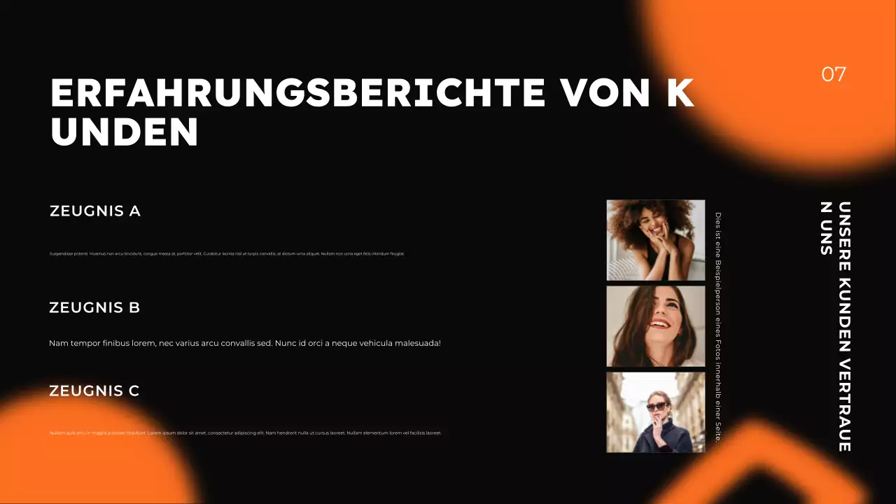 Präsentation zur Förderung von Reisebüros