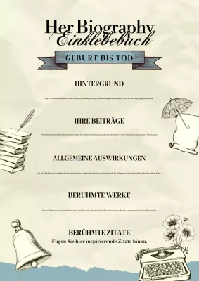 Infografik zur Biografie-Zeitleiste