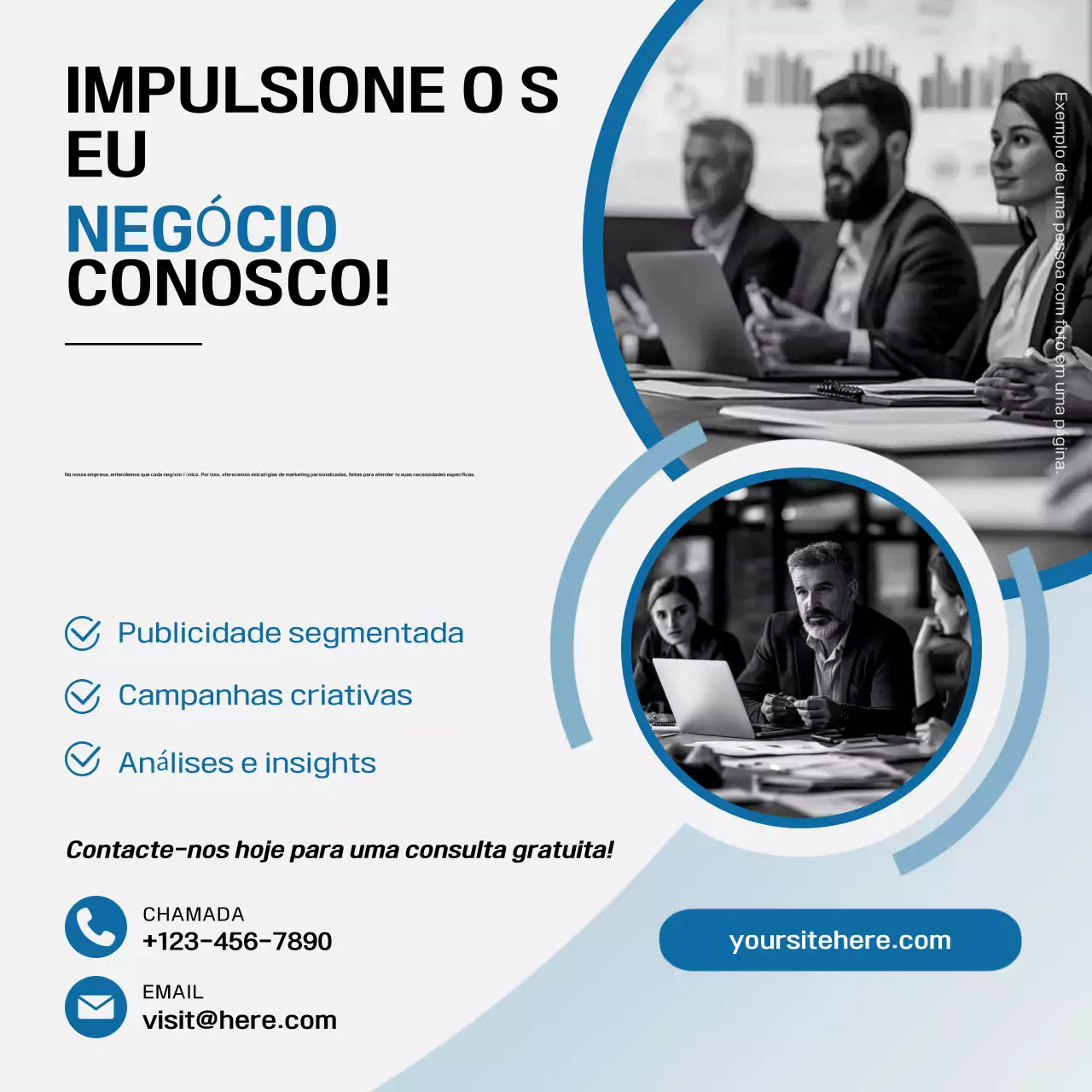 Modern Blue Agência de Marketing Promoção Post nas redes sociais