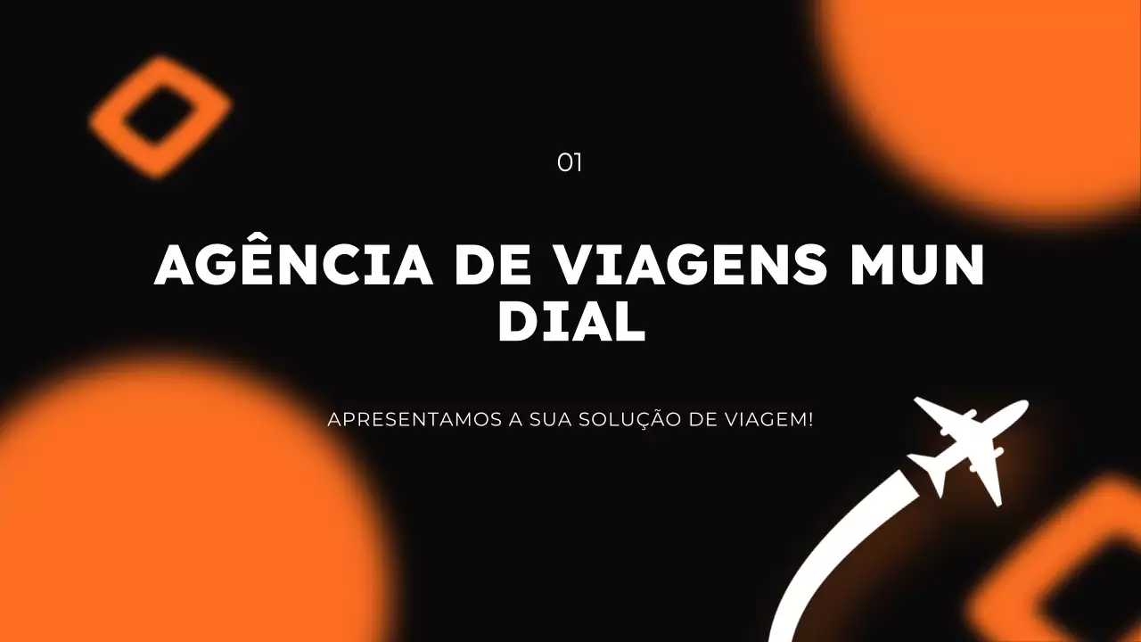 Apresentação de promoção de agência de viagens