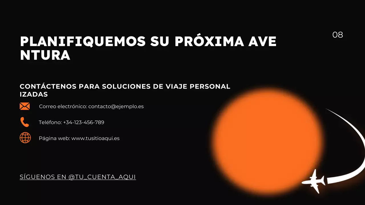 Presentación de la promoción de agencias de viajes