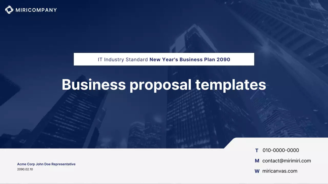Blue Modern Business Proposal Planning