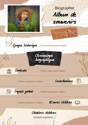 agenda biographique élégant beige