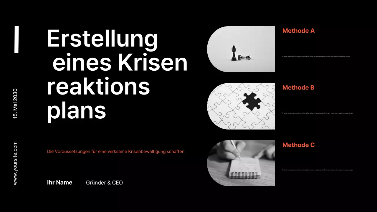 schwarz modern business präsentation