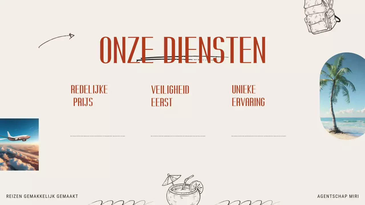 Beige Oranje Moderne Illustratieve Reisbureau Promotie