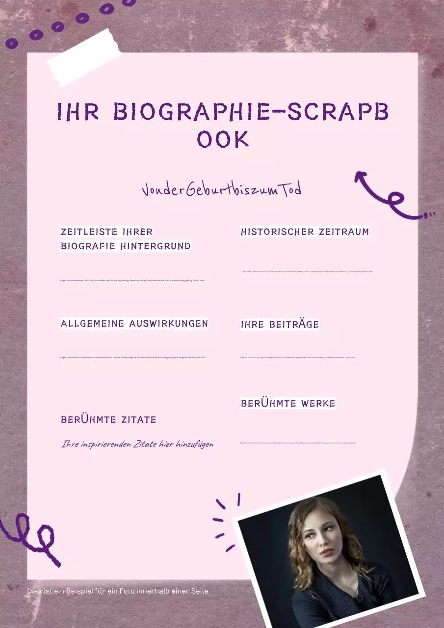 Historische Zeitleiste Scrapbook Poster