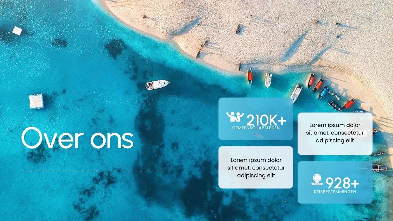 Blauw Wit Reisbureau Promotie Presentatie