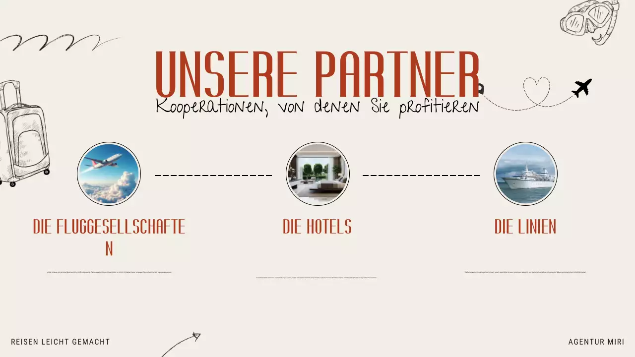 Beige Orange Modern Illustrative Reisebüro Förderung