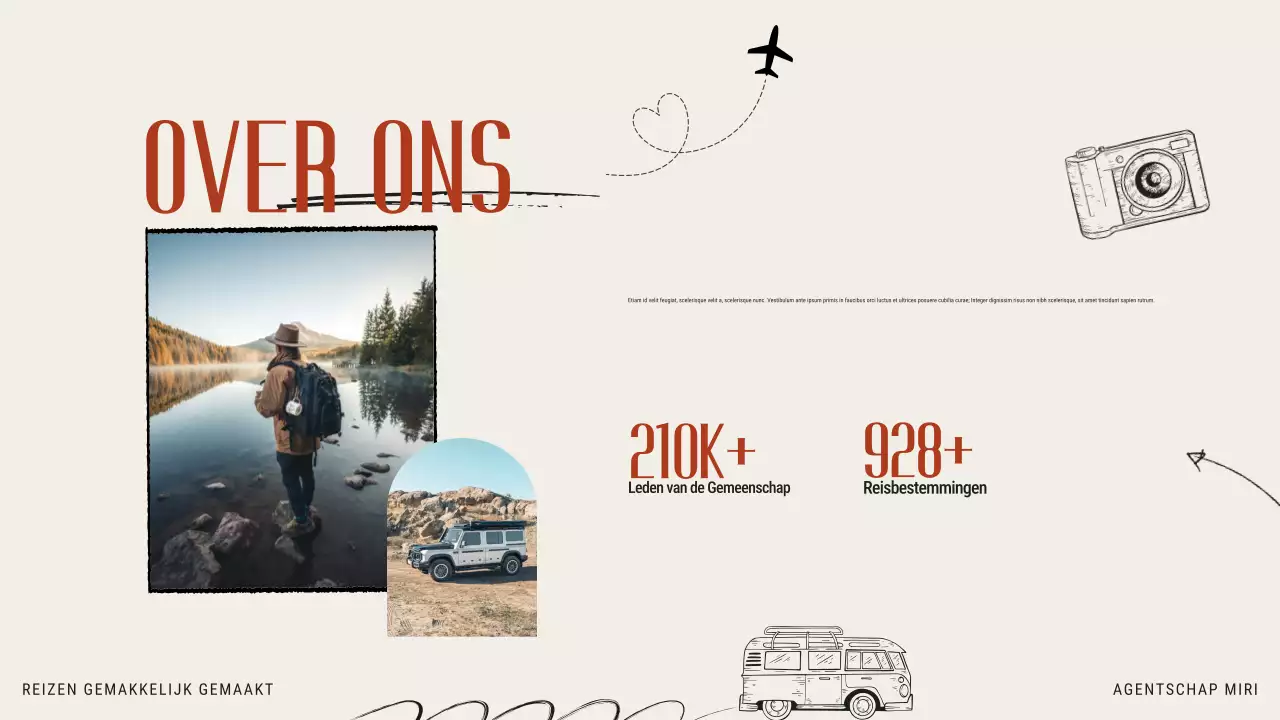 Beige Oranje Moderne Illustratieve Reisbureau Promotie