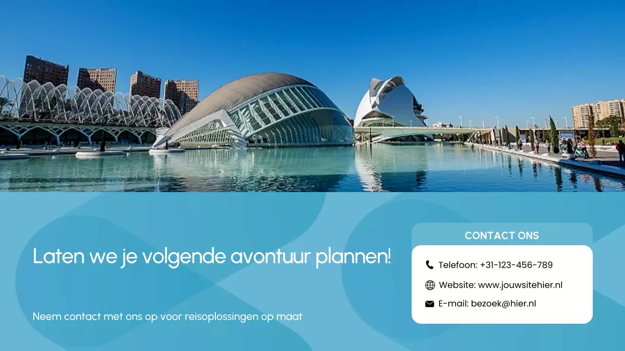 Blauw Wit Reisbureau Promotie Presentatie