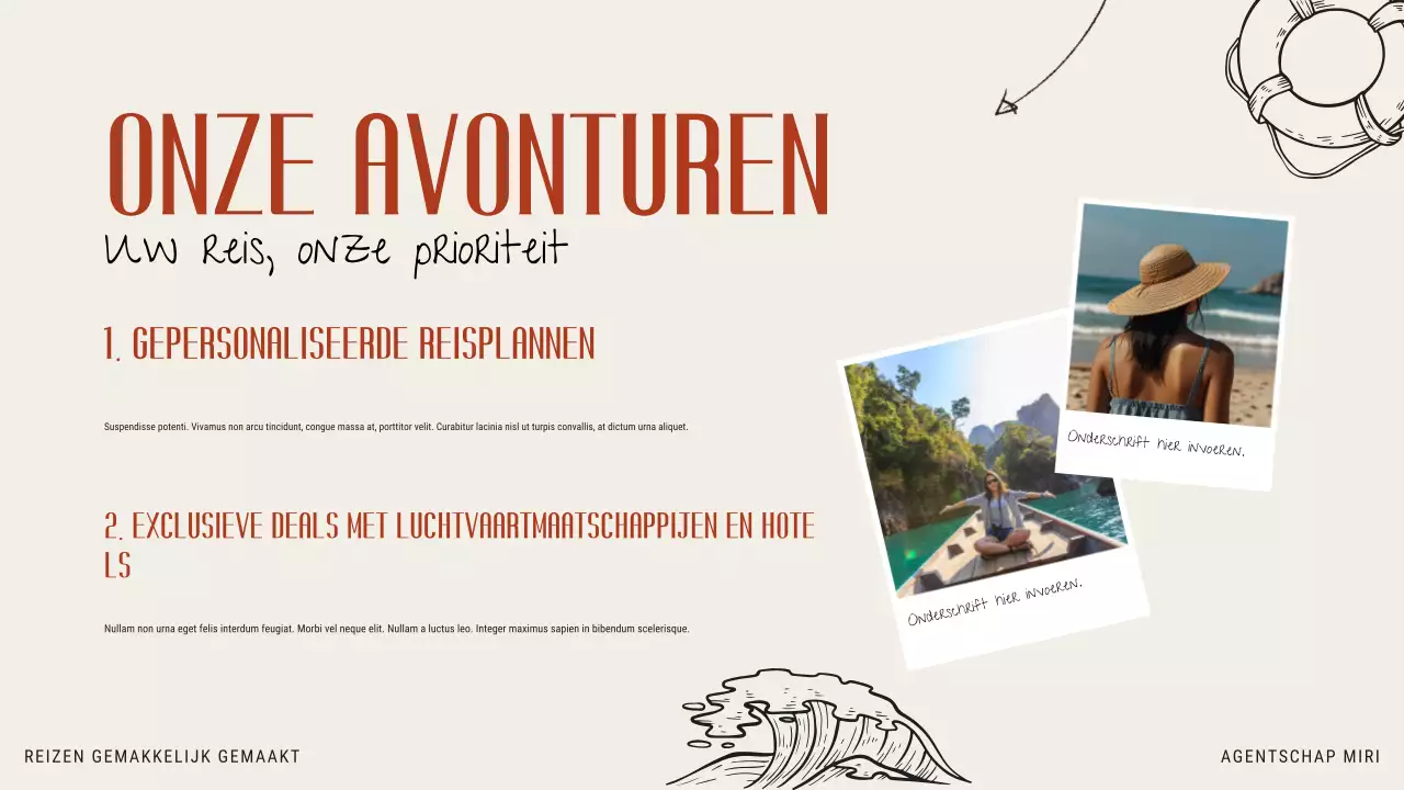 Beige Oranje Moderne Illustratieve Reisbureau Promotie